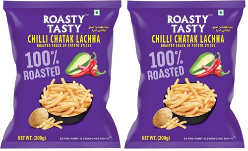 Image 1 of 200 g (Pack of 2) for the product Roasty Tasty Chilli Chatak Lachha 200g