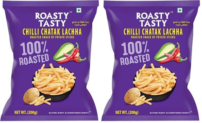 Image 1 of 200 g (Pack of 2) for the product Roasty Tasty Chilli Chatak Lachha 200g