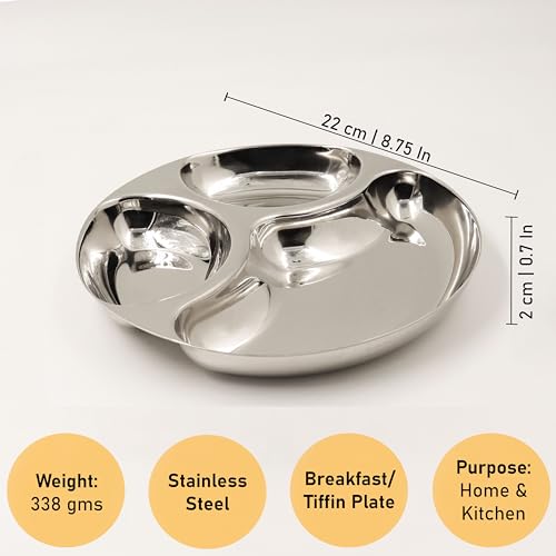 Image 10 of Spillbox Stainless Steel Tiffin Plate