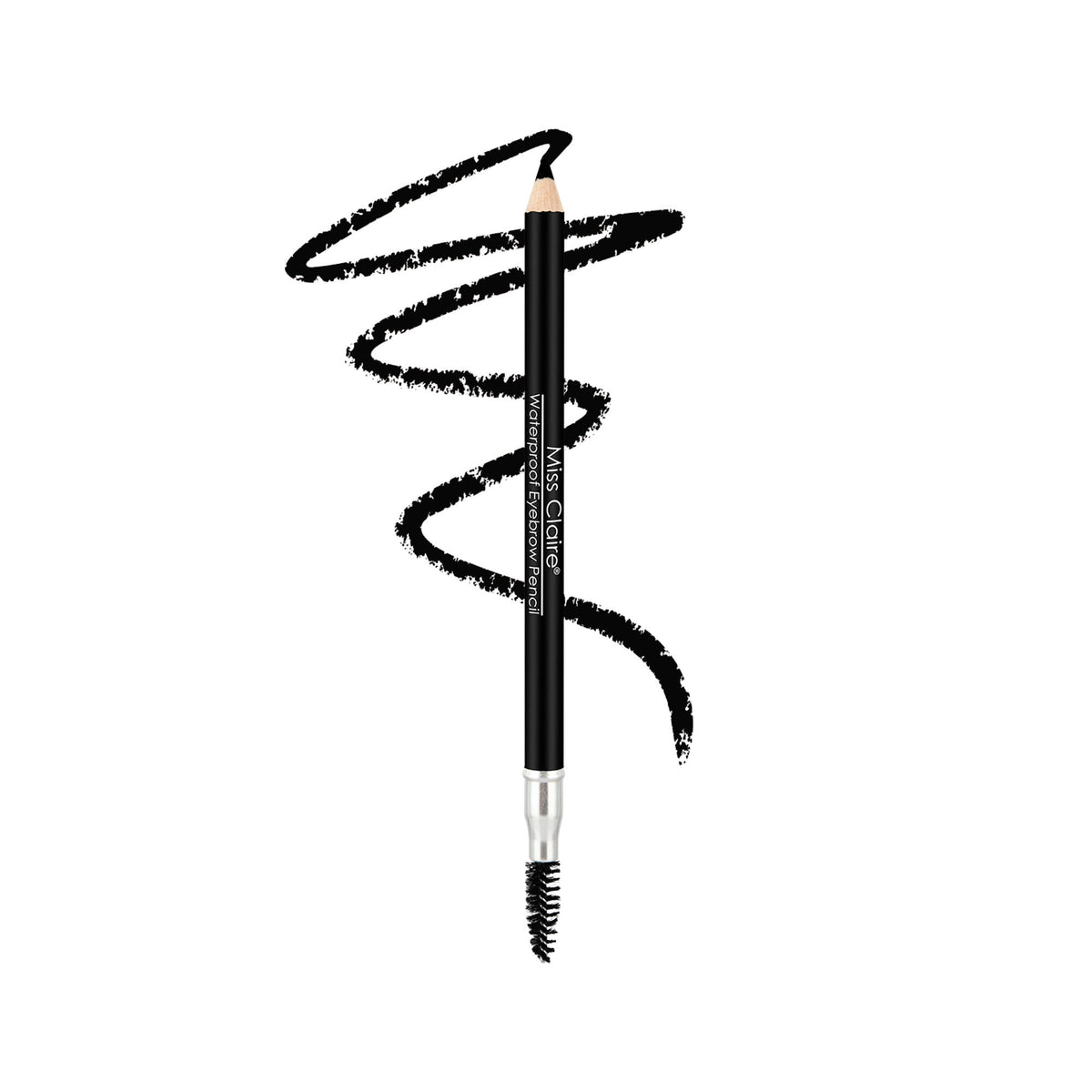Image 1 of 1.4 gm / Pack of 1 for the product Miss Claire Waterproof Eyebrow Pencil With Mascara Brush - 01 Black
