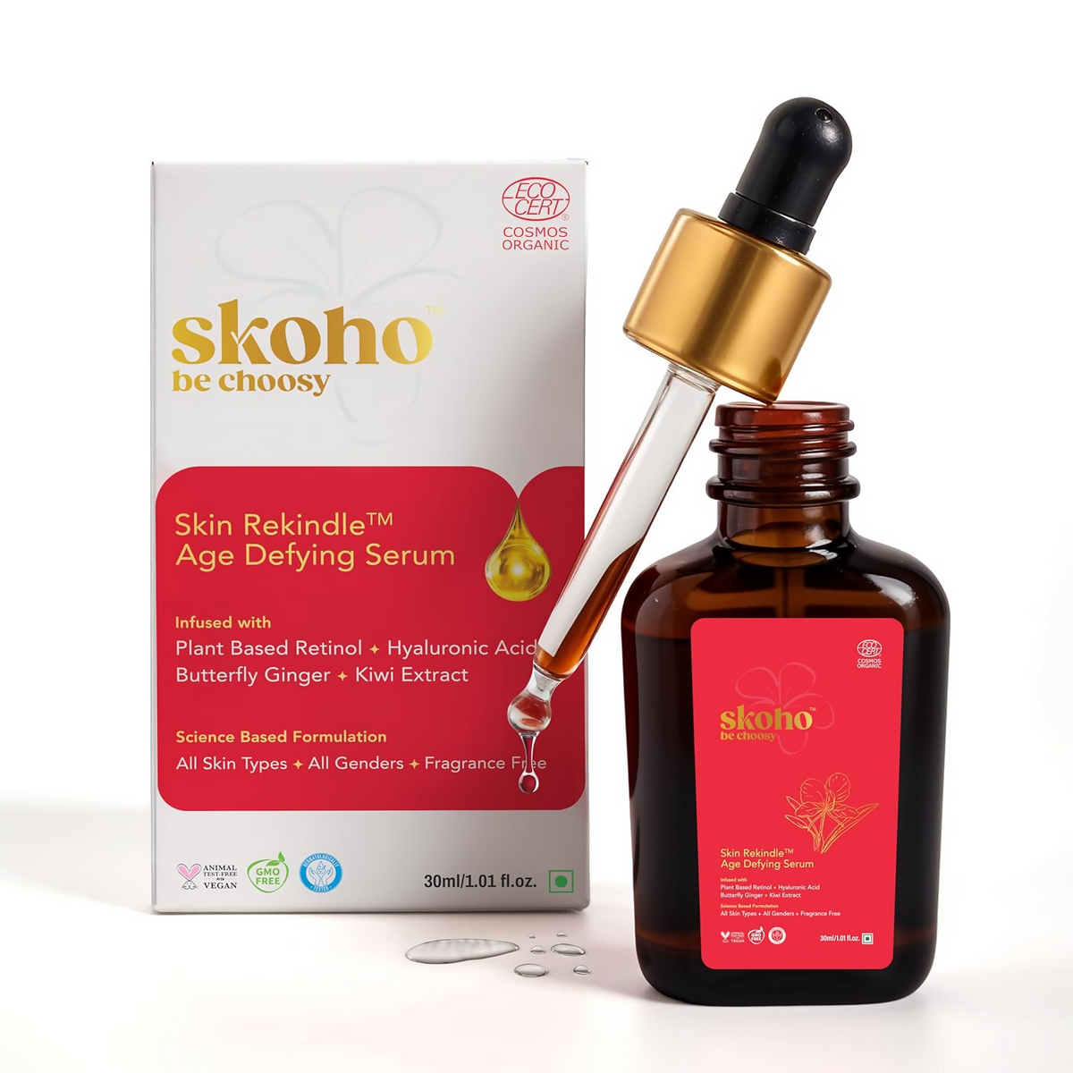 Image 1 of SKOHO Retinol Based Anti Aging Organic Face Serum