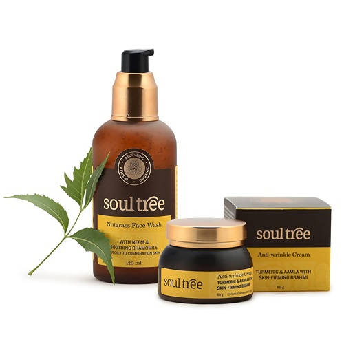 Image 1 of Combo Pack / Pack of 1 for the product Soultree Nutgrass Face Wash & Anti-Wrinkle Cream Set