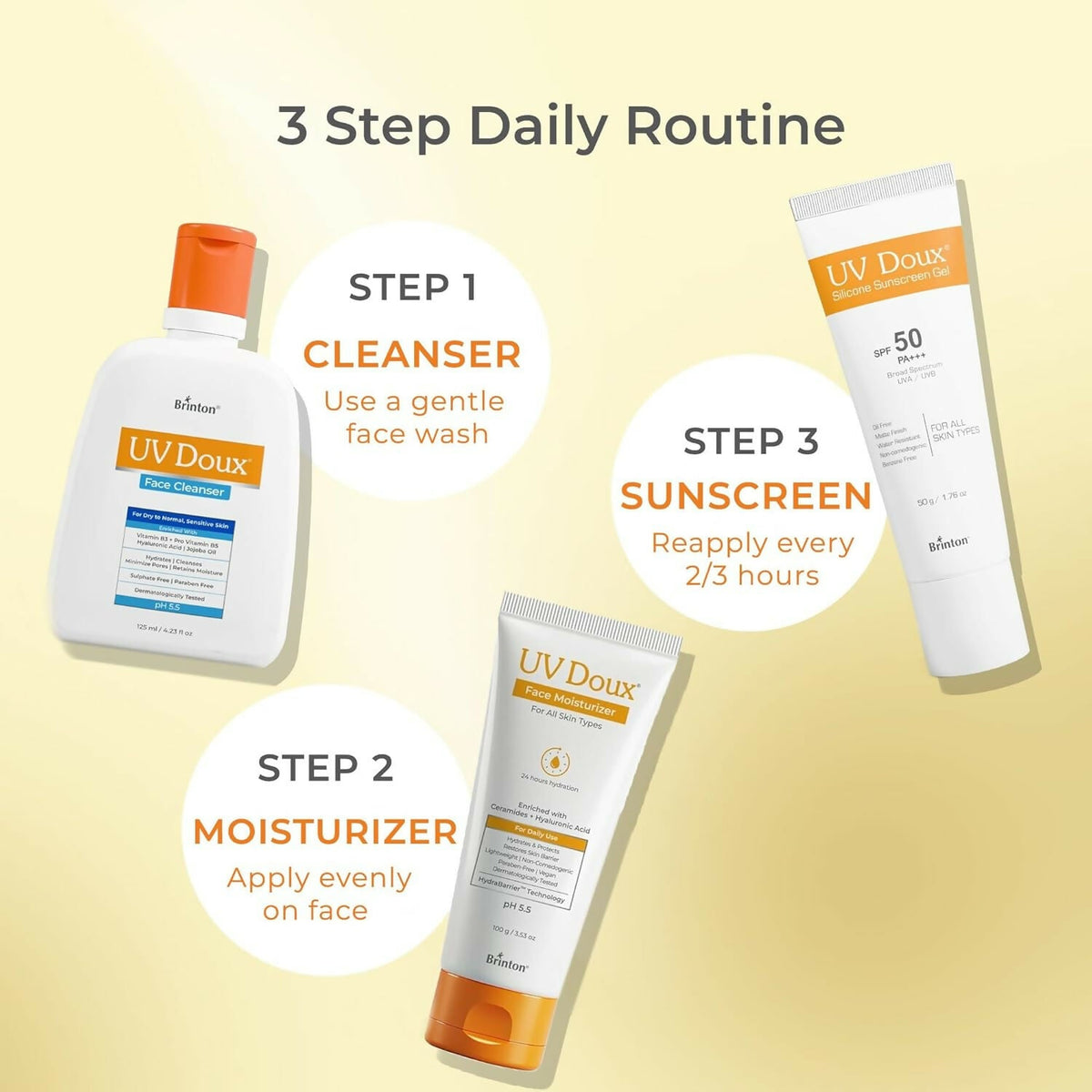 Image 6 of Brinton UV Doux Silicone Sunscreen Gel SPF 50 PA+++