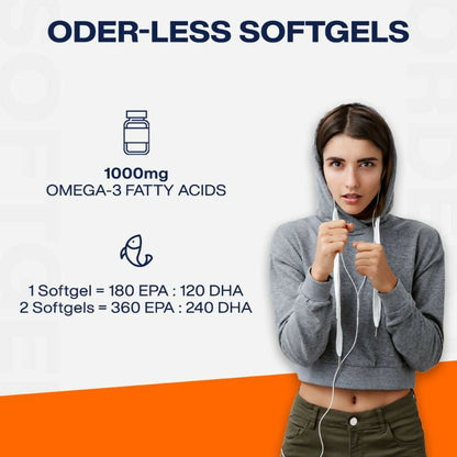 Image 6 of MyFitFuel Salmon Fish Oil Omega 3 1000mg Capsules