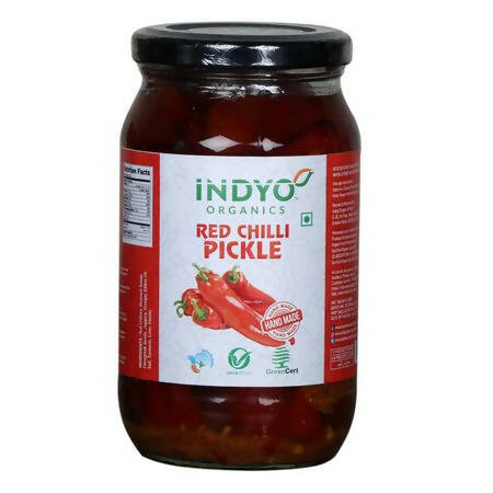 Image 1 of 400 gm / Pack of 1 for the product Indyo Organics Red Chilli Pickle