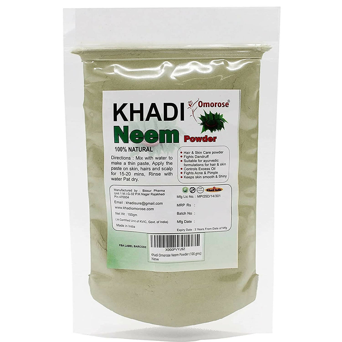 Image 1 of Khadi Omorose Neem Leaves Powder