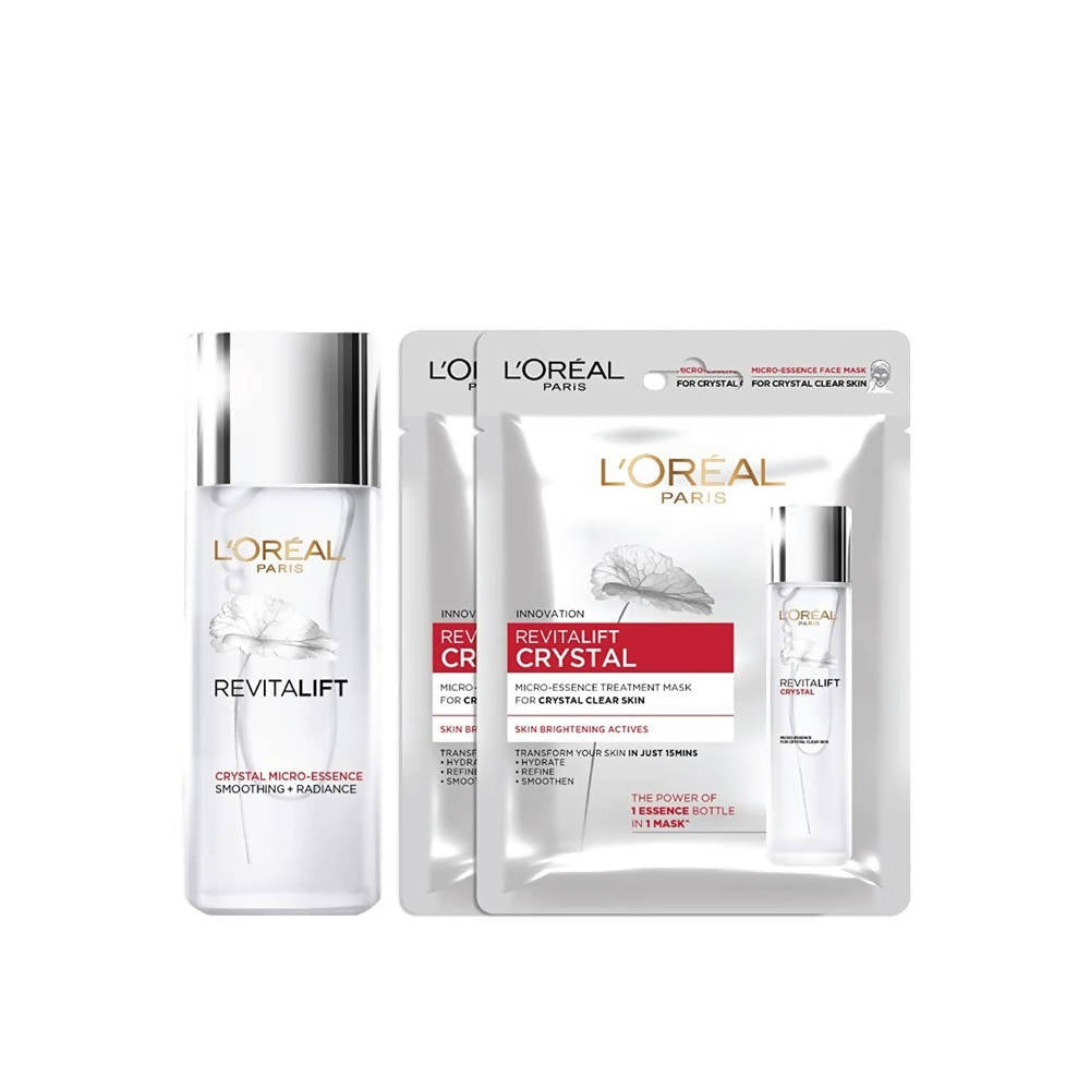Image 1 of Combo Pack / 115 gm for the product L'Oreal Paris Revitalift Crystal Micro-Essence And Crystal Sheet Mask