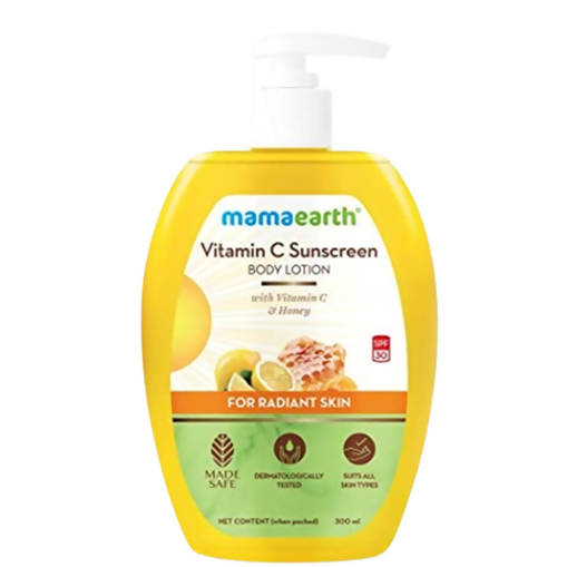 Image 1 of 300 ml / Pack of 1 for the product Mamaearth Vitamin C Sunscreen Body Lotion SPF 30