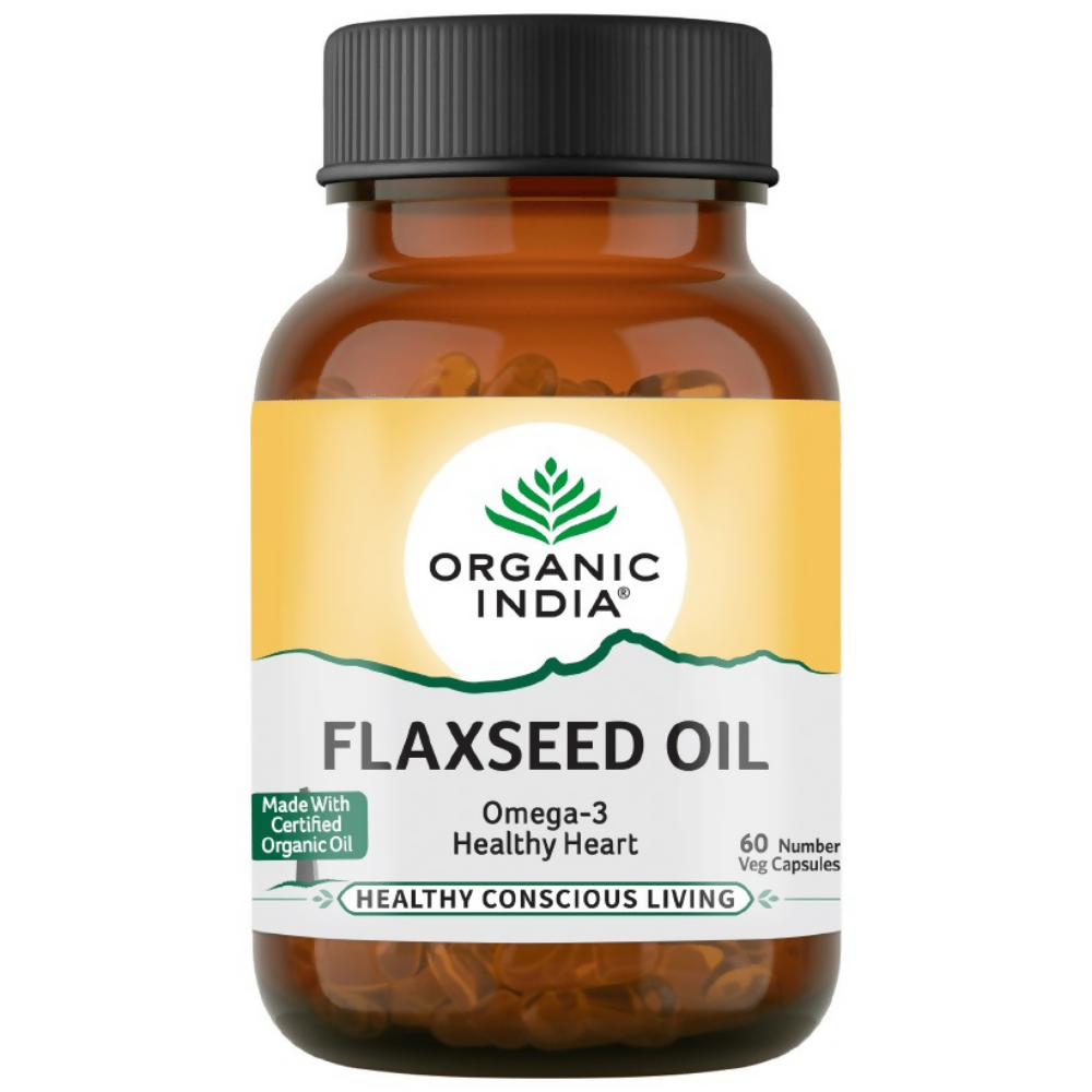 Image 1 of 60 caps for the product Organic India Flaxseed Oil Capsules
