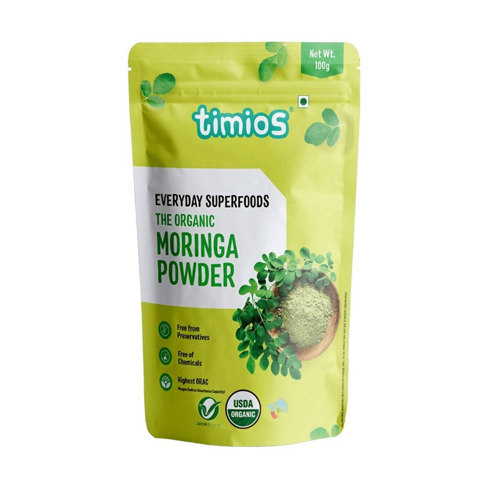 Image 1 of 100 gm for the product Timios Everyday Superfoods The Organic Moringa Powder