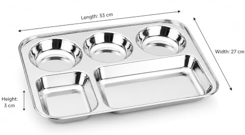 Image 2 of LiMETRO STEEL Dinner Set (Tree) 3-Section Plate Set of 3