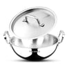 Image 1 of 20 cm / 1.7 L / Kadhai ( New) for the product BERGNER TriPro Triply Stainless Steel Kadai with Lid