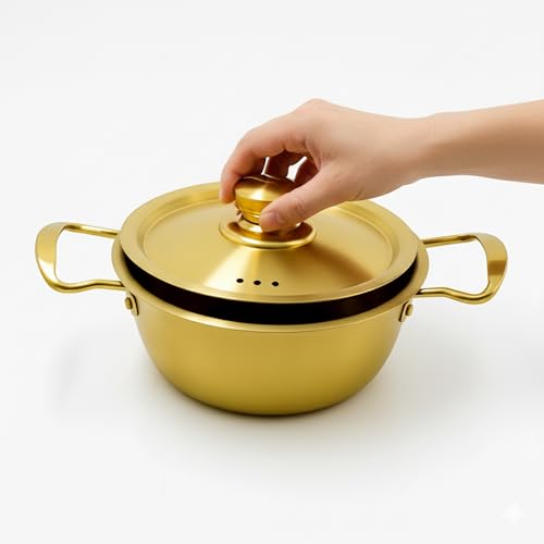 Image 5 of Spillbox Stainless Steel Gold Coated Serving Bowl with Lid (Small)