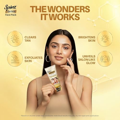 Image 4 of SpinZ DeTan Face Pack with Besan, Honey & Kojic Acid, 100 gm