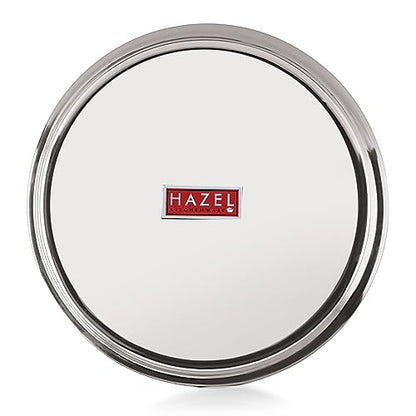 Image 6 of HAZEL Stainless Steel Plates Set 25.5 cm Pack of 4