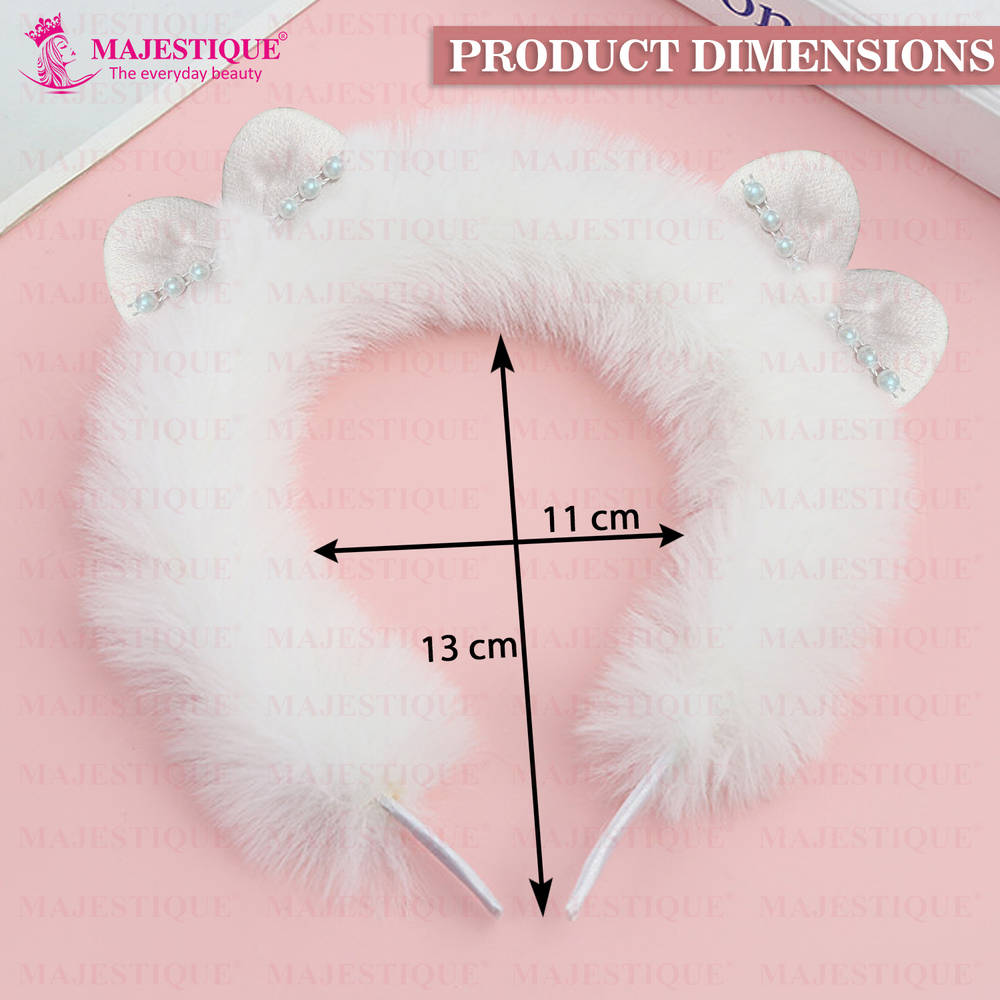 Image 2 of Majestique Cute Korean Furry Cat Ear Headband - Multi Color