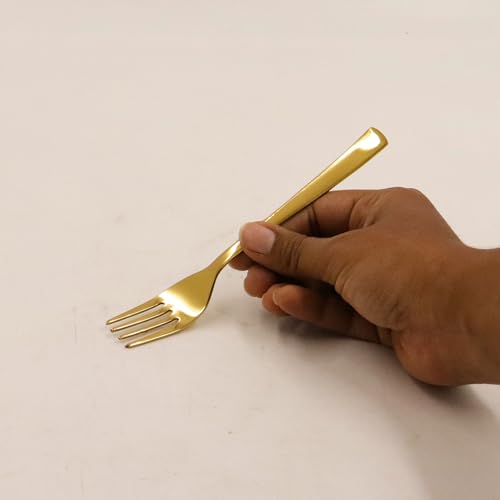 Image 2 of Putrika Spillbox Traditional Stainless Steel PVD Coated Fork Dinnerware Tableware Dessert Spoon 14cm