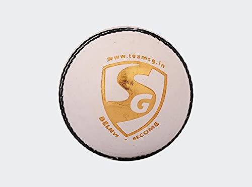 Image 1 of Default Title for the product SG Leather Club White Cricket Ball, Club Standard 7X7X7 CM