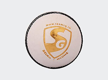 Image 1 of Default Title for the product SG Leather Club White Cricket Ball, Club Standard 7X7X7 CM