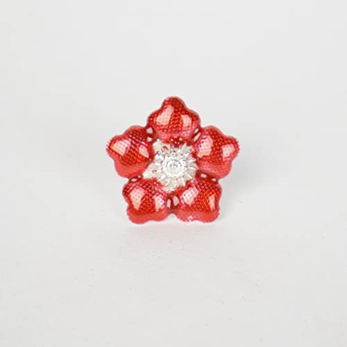 Image 2 of Dista Silvers Enamel Red Flowers 6g (Pack of 2)