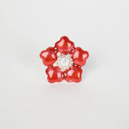 Image 2 of Dista Silvers Enamel Red Flowers 6g (Pack of 2)