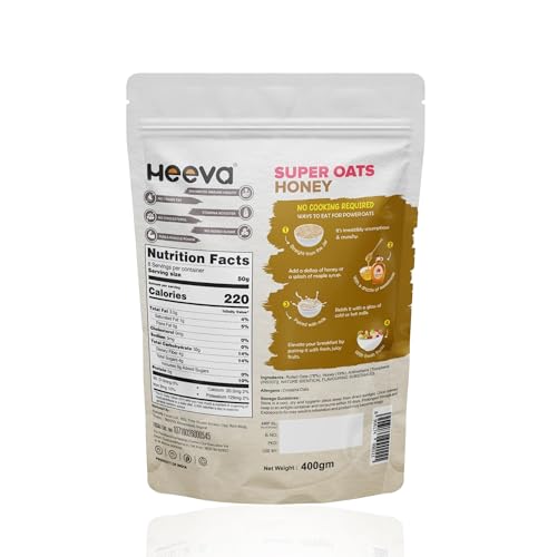 Image 3 of Heeva 10g Protein Super Oats Honey 400g