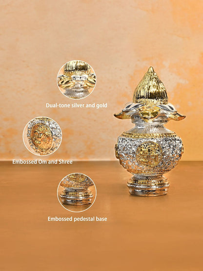 Image 3 of TOUCH925 999 Silver Plated Pooja Kalash