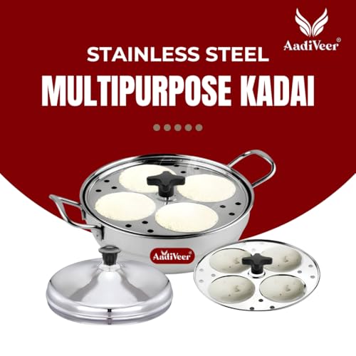 Image 4 of Premium Stainless Steel Idli Maker 2 Plates, Makes 8 Soft Idlies | Induction & Gas Stove Compatible Idli Steamer | Durable, Easy-Clean Idly Cooker for Healthy South Indian Breakfast