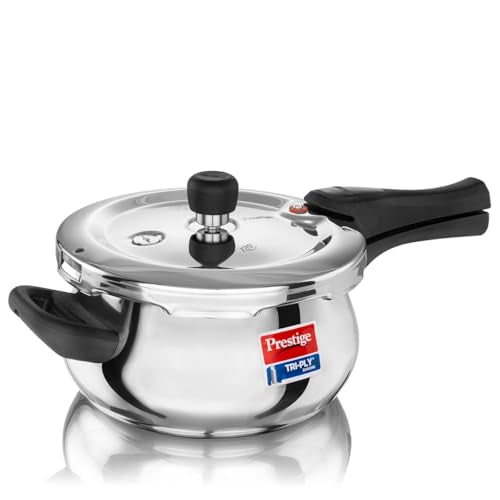 Image 1 of Default Title for the product Prestige 3 Litre Triply Svachh Handi Outerlid Pressure Cooker