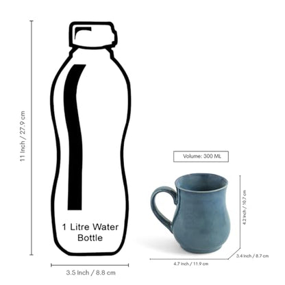 Image 7 of ExclusiveLane Belly Pot Ceramic Coffee Mugs Set of 4 300 ml
