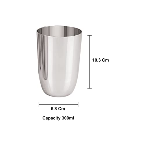 Image 3 of neelam Stainless Steel 7, 18 Gauge PRM New Juicy Glass, 300 ml, Set of 12
