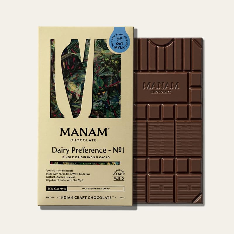 Image 1 of Default Title for the product Manam Chocolate Dairy Preference 55% Oat Milk (Vegan), 80g Oat Milk (Vegan), 80g
