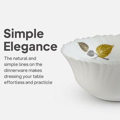 Image 5 of Cello Opalware Dazzle Series Autumn Leaf 18-Piece Dinner Set