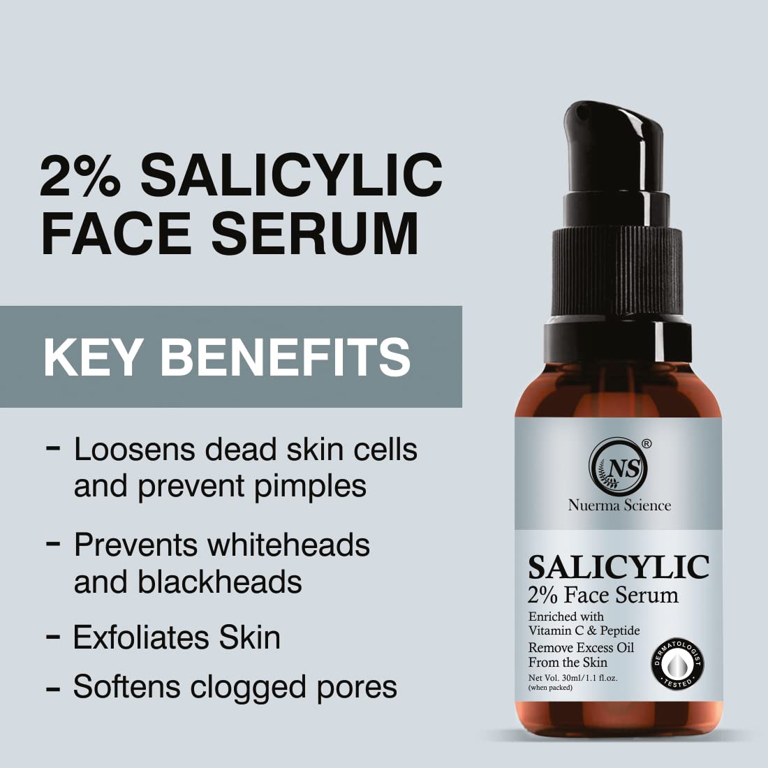 Image 7 of Nuerma Science Salicylic Acid Face Serum | Clear, Radiant Skin