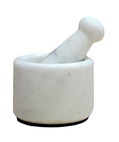 Image 6 of KLEO White Marble Stone Mortar and Pestle Set 2.75" Diameter