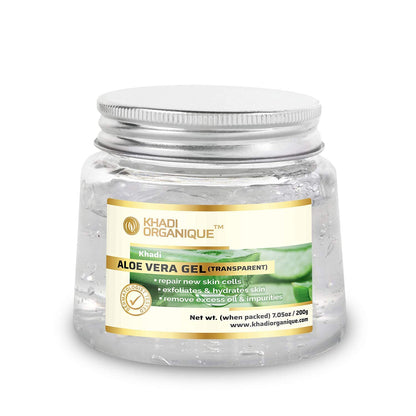 Image 1 of 200 gm for the product Khadi Organique Aloe Vera Gel with Licorice Extract & Vitamin E