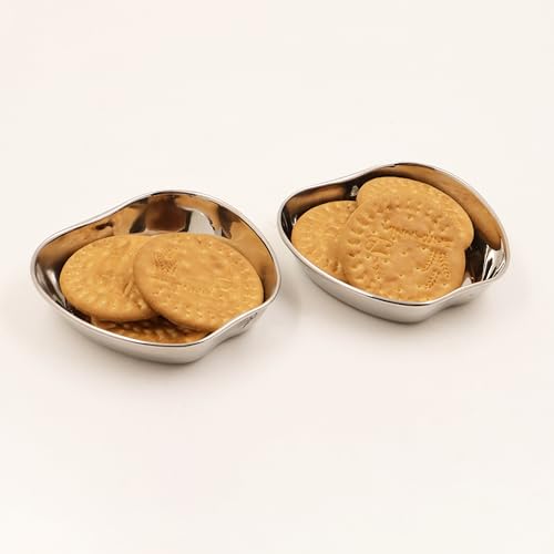 Image 1 of Apple Plate -2 for the product Spillbox Stainless Steel Halwa Plates