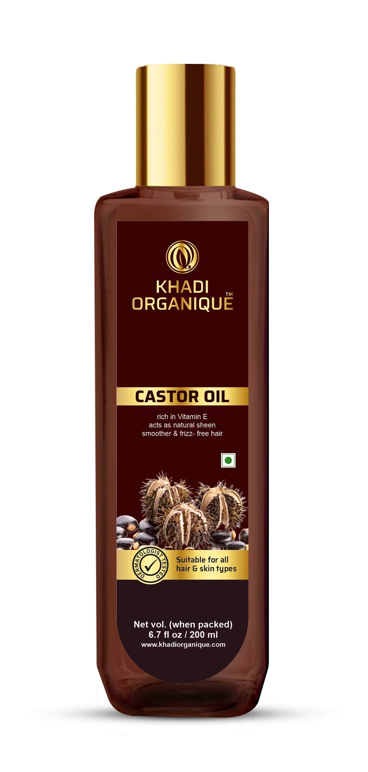 Image 1 of 200 ml for the product Khadi Organique Castor Oil 100% Pure & Cold Pressed