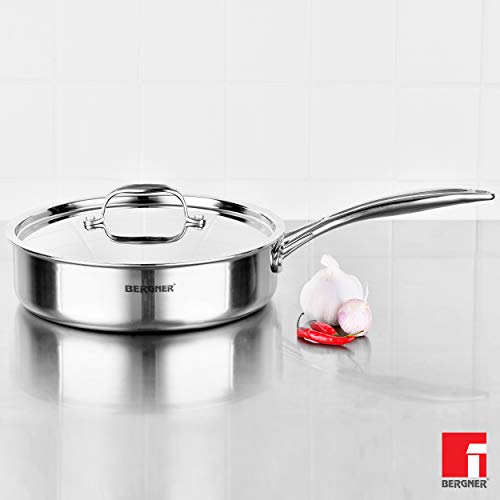 Image 6 of BERGNER Tripro Triply Stainless Steel Sautepan / Deep Frypan with Lid