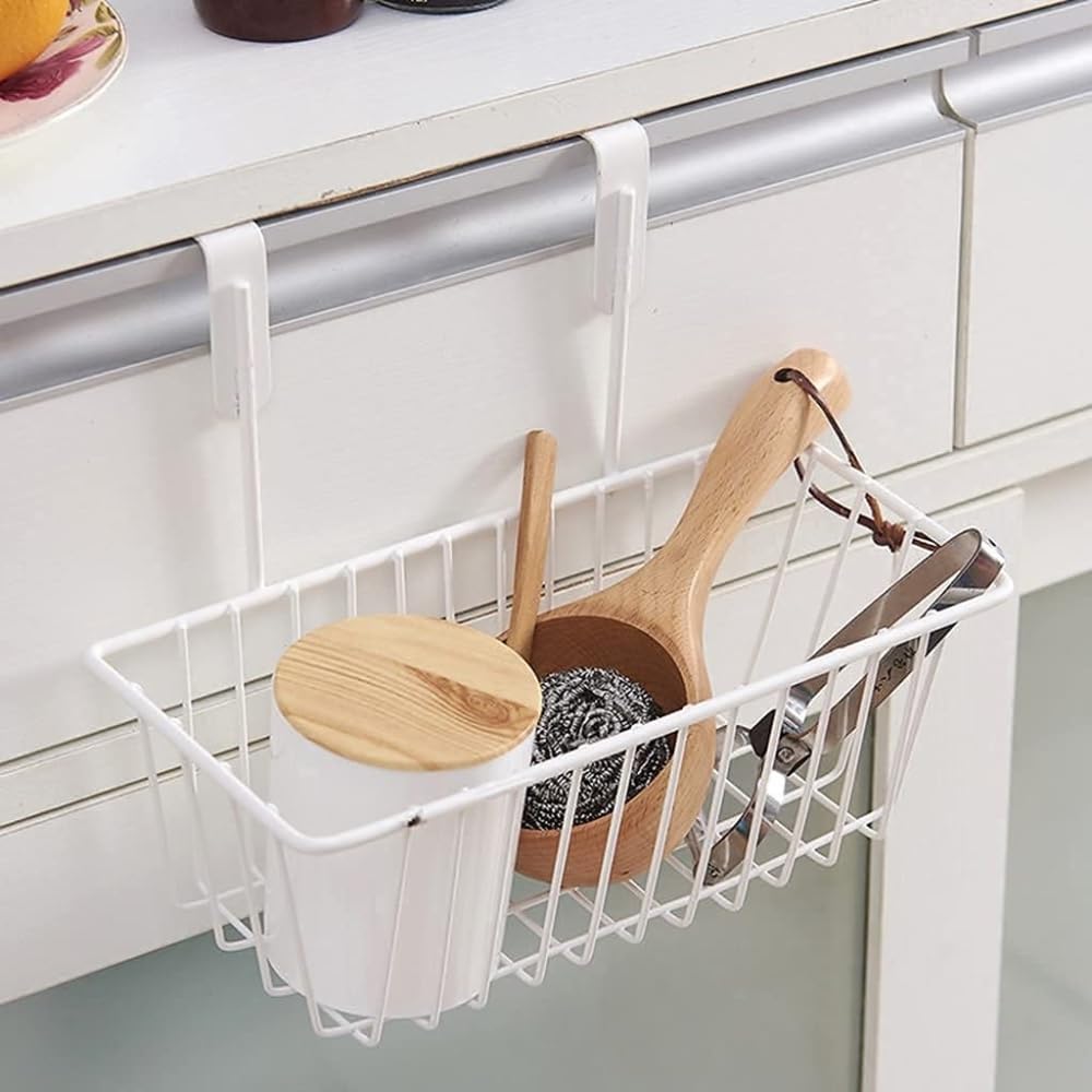 Image 5 of Go Hooked Over Door Hanging Basket Hanging Cabinet Storage Organizer White Space Saving Versatile Stylish Durable Efficient Modern Practical Convenient Pack of 1