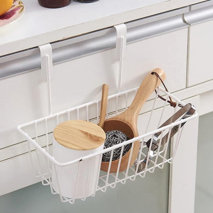 Image 5 of Go Hooked Over Door Hanging Basket Hanging Cabinet Storage Organizer White Space Saving Versatile Stylish Durable Efficient Modern Practical Convenient Pack of 1