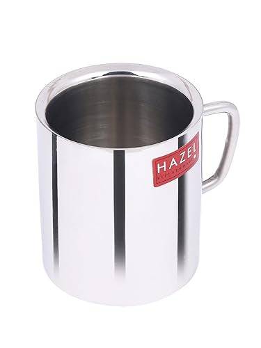 Image 7 of HAZEL Stainless Steel Double Wall Green Tea Coffee Big Sobar Mug, 210 ml