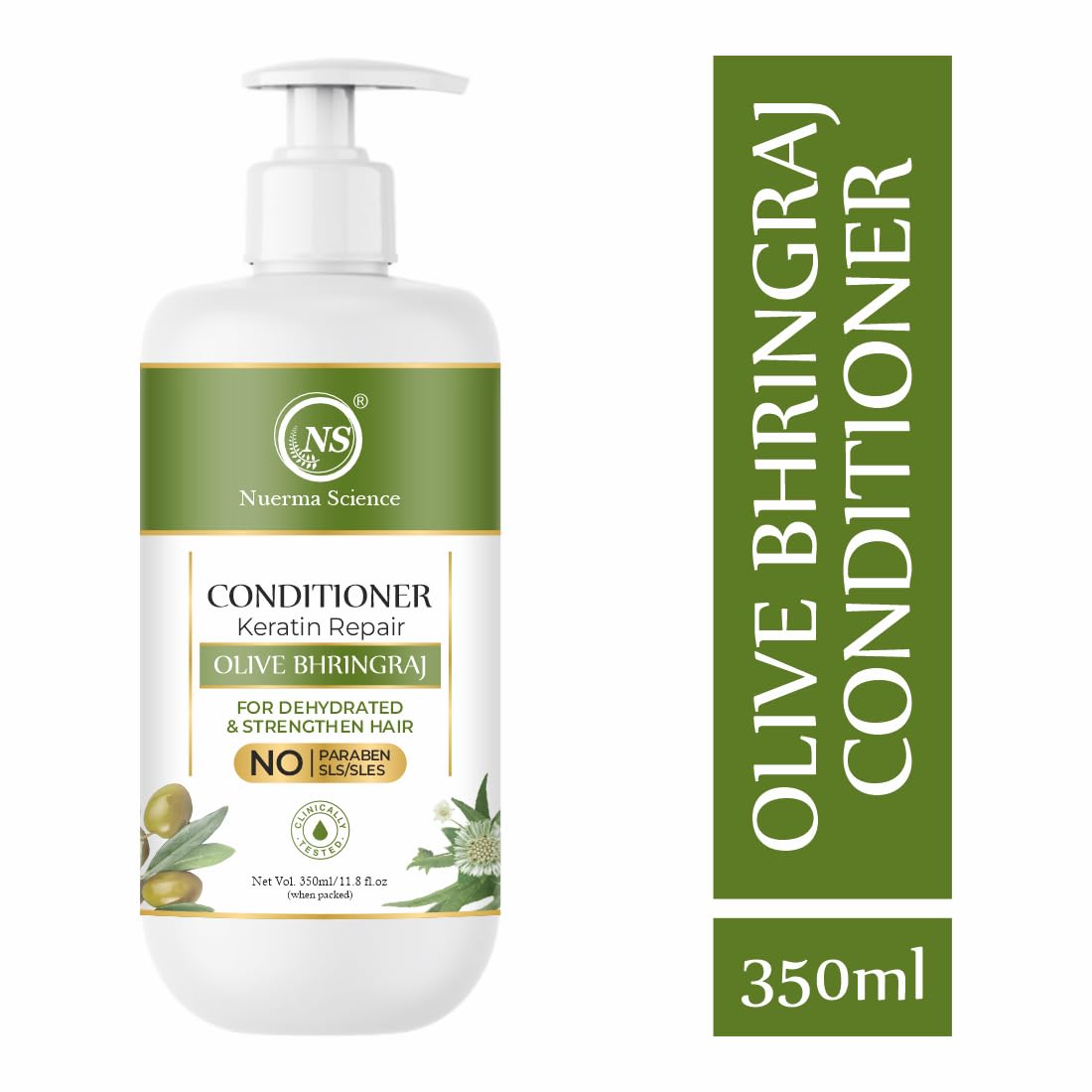 Image 2 of Nuerma Science Keratin Repair Olive Bhringraj Hair Conditioner for Dehydrated & Strengthen Hair