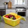 Image 1 of Default Title for the product Go Hooked Multipurpose Plastic Storage Gift Basket With Net Cover Stylish Basket With Zip Net Cover Versatile Durable Stylish Convenient Compact Practical Efficient Pack of 1 Yellow