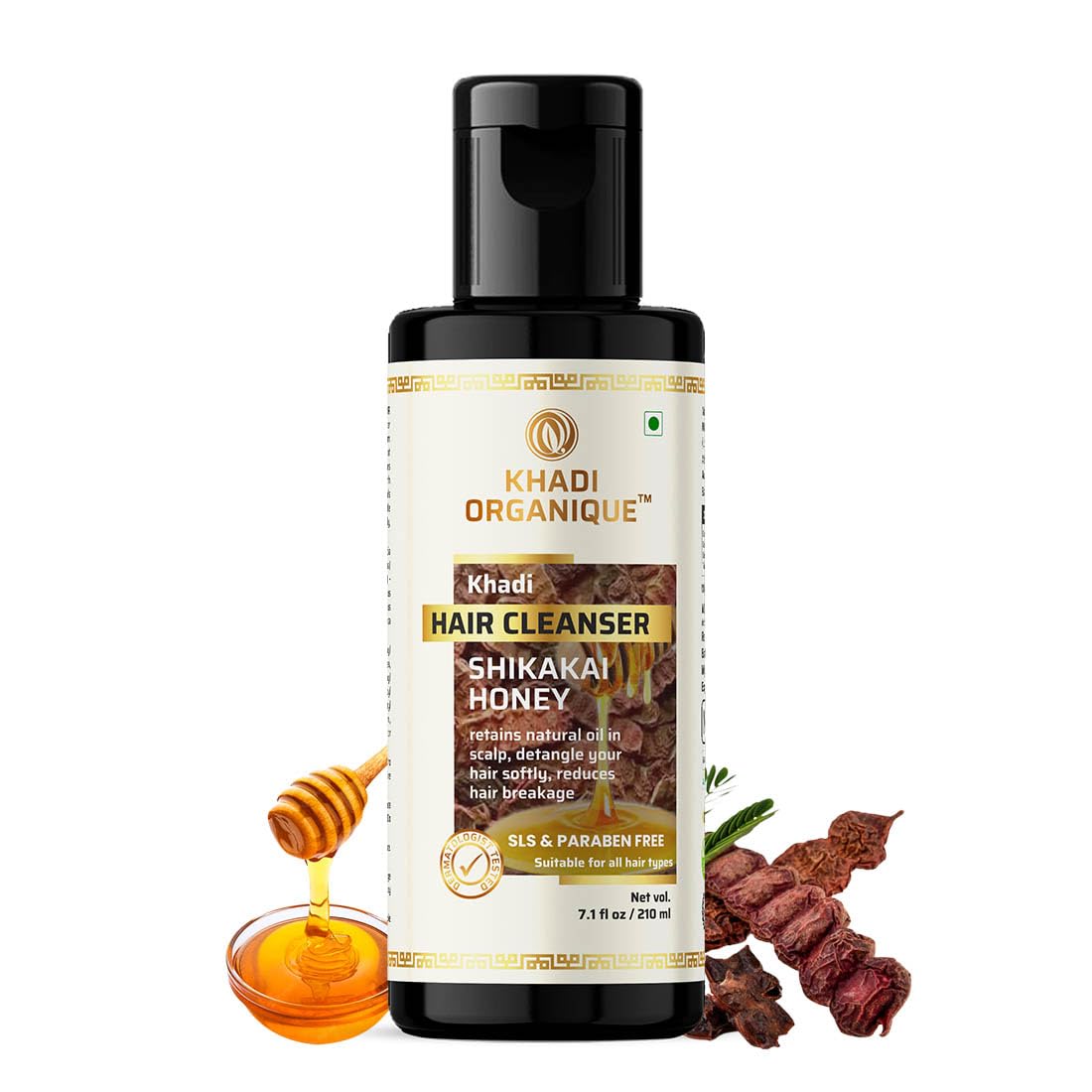 Image 1 of 210 ml for the product Khadi Organique Shikakai Honey Hair Cleanser