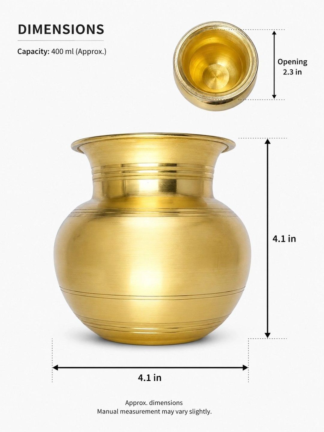 Image 3 of HATEKHORI Brass Pooja Kalash