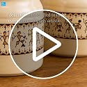 Image 2 of ExclusiveLane Art Of Warli Ceramic Pickle Jars for Dining Table (Set of 2, 280 ml)