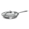 Image 1 of Default Title for the product Preethi Metallica Collection Triply Stainless Steel Frypan with Glass Lid, 26 cm, Gas & Induction Compatible, Metal Spatula Friendly