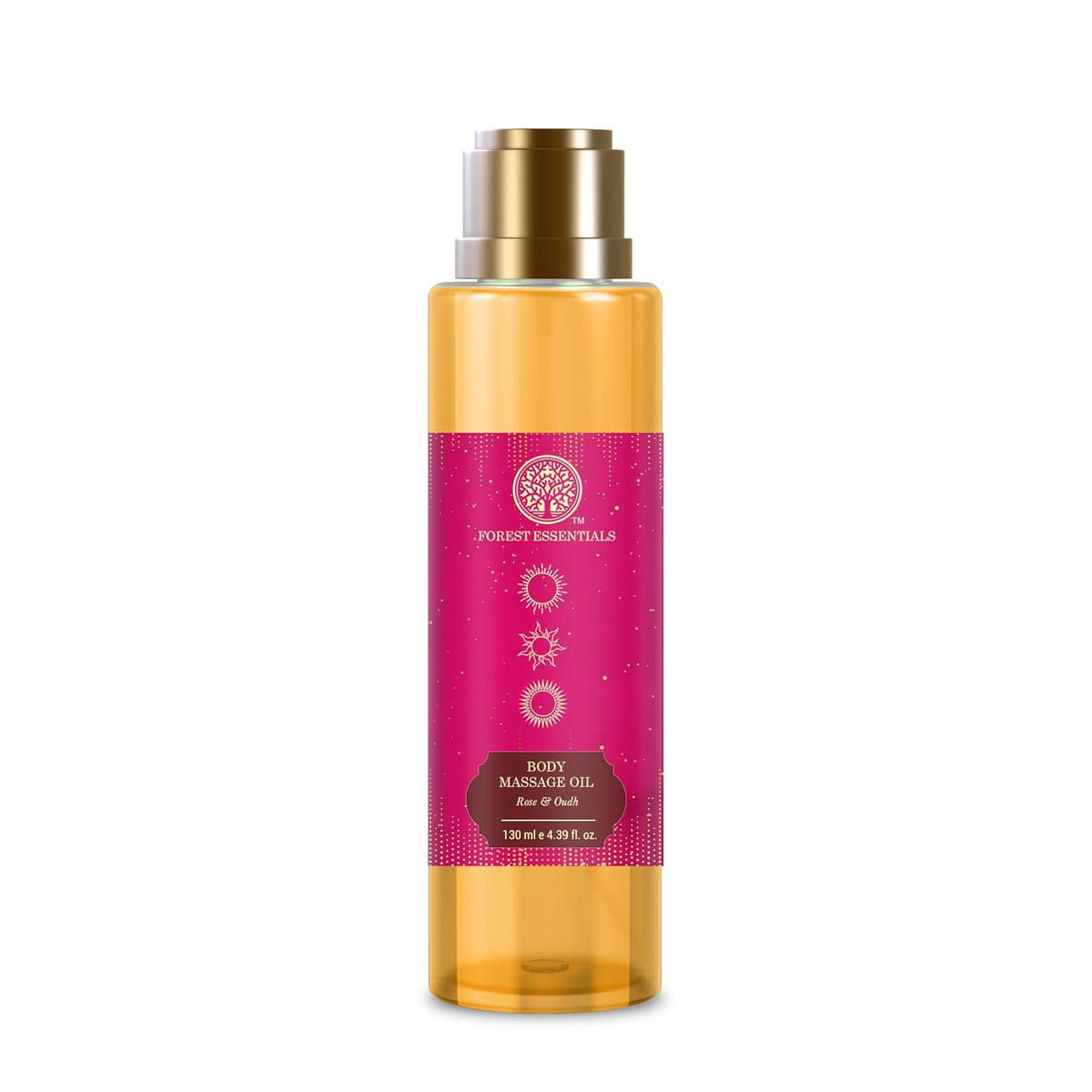Image 1 of 130 ml for the product Forest Essentials Harmonizing Body Massage Oil Desi Gulab & Oudh
