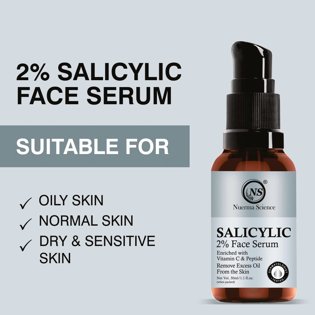 Image 4 of Nuerma Science Salicylic Acid Face Serum | Clear, Radiant Skin